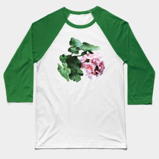 Geraniums - Bright Pink Geranium Baseball T-Shirt